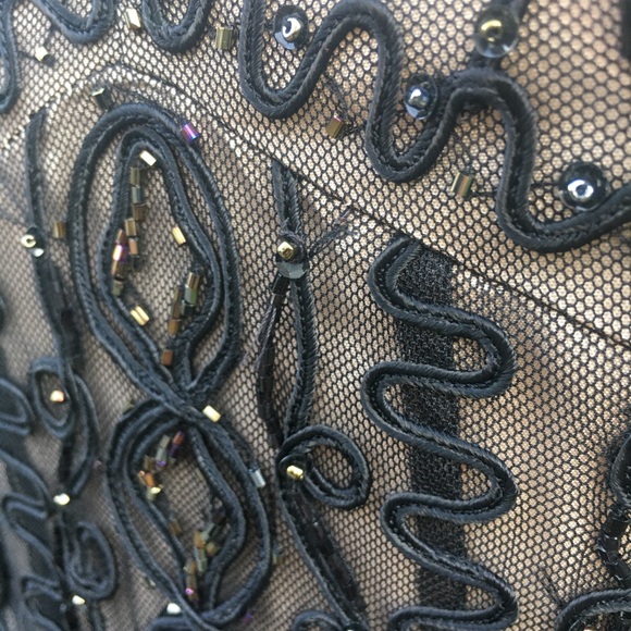 NIKI LAVIS Beautiful formal evening gown mid length Size 8 Black, AB Glass Beads - Picture 11 of 11